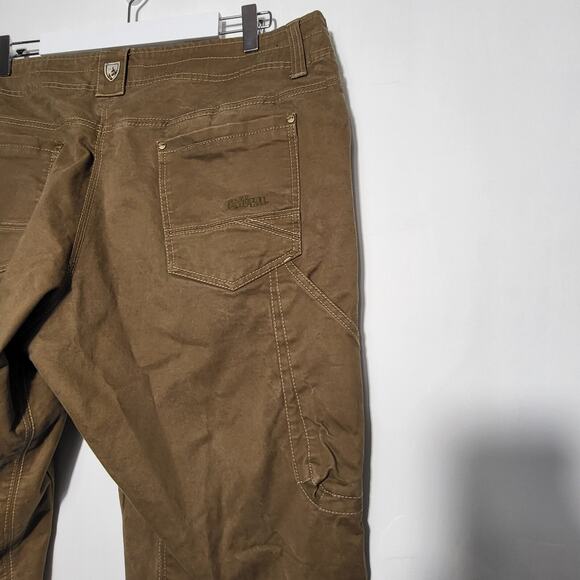 KUHL Men Size 40 X 32 Pants Khaki Brown Patina Dye Rebel Straight Leg Cotton - Picture 8 of 8